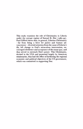 خرید و دانلود نسخه کامل کتاب Christianity and Politics in Doe’s Liberia