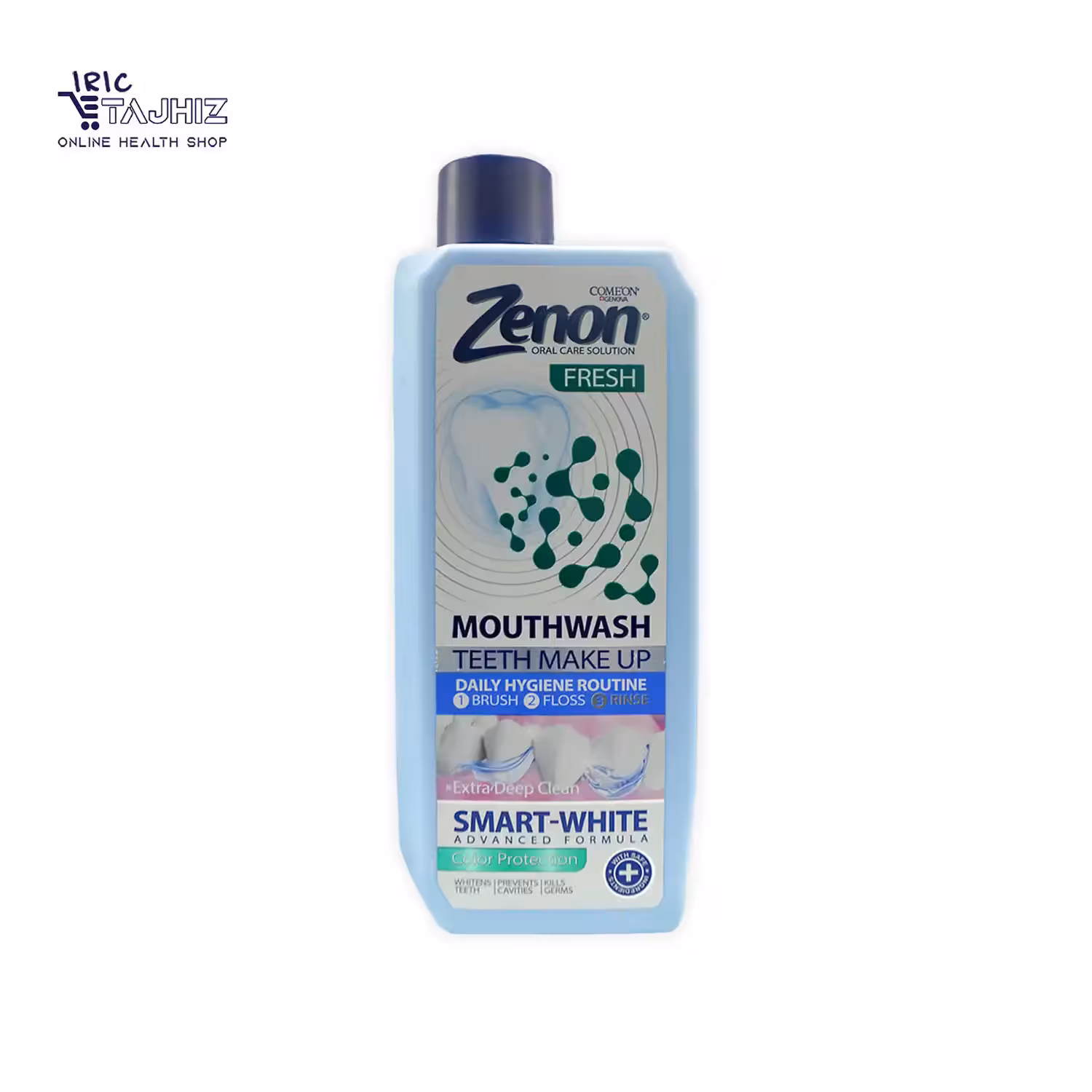دهانشویه سفیدکننده زنون Zenon مدل smart white حجم 400 میلی لیتر