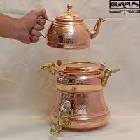 کتری و قوری مسی روگازی مدل رازی