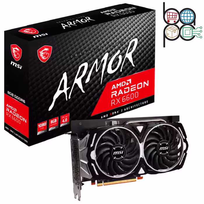 کارت گرافیک MSI RX 6600 ARMOR OC 8G