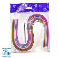 بسته کاردستی هنری ملیله کاغذی قلاب دار 5 میل 10 رنگ