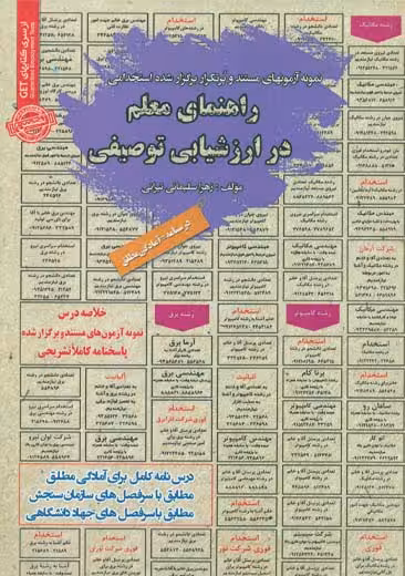 استخدامی راهنمای معلم در ارزشیابی توصیفی سامان سنجش