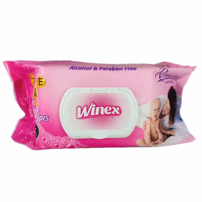 دستمال مرطوب خیس وینکس رومانس 120 عددی