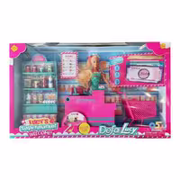 خرید باربی و سوپرمارکت Defa Lucy Barbie Supermarket