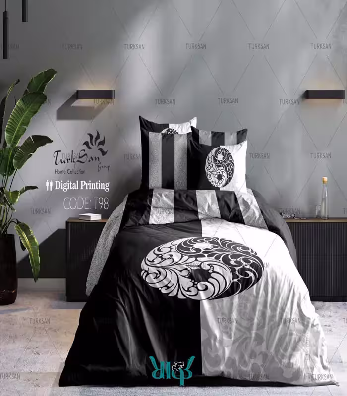 روتختی مشکی سفید راه راه کد T98