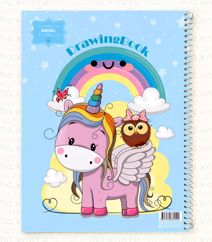 دفتر نقـاشی 30 برگ سیمی کارتونی A4 کد 3454.طرح 6