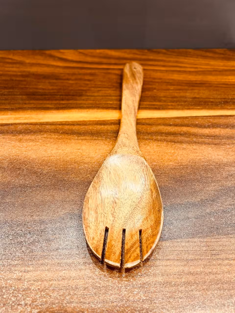 قاشق تخت شیار دار چوبی hp14