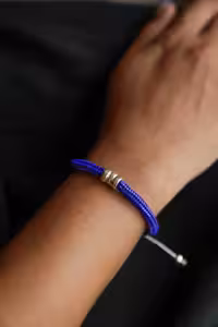 دستبند سه تار (آبی کاربنی)