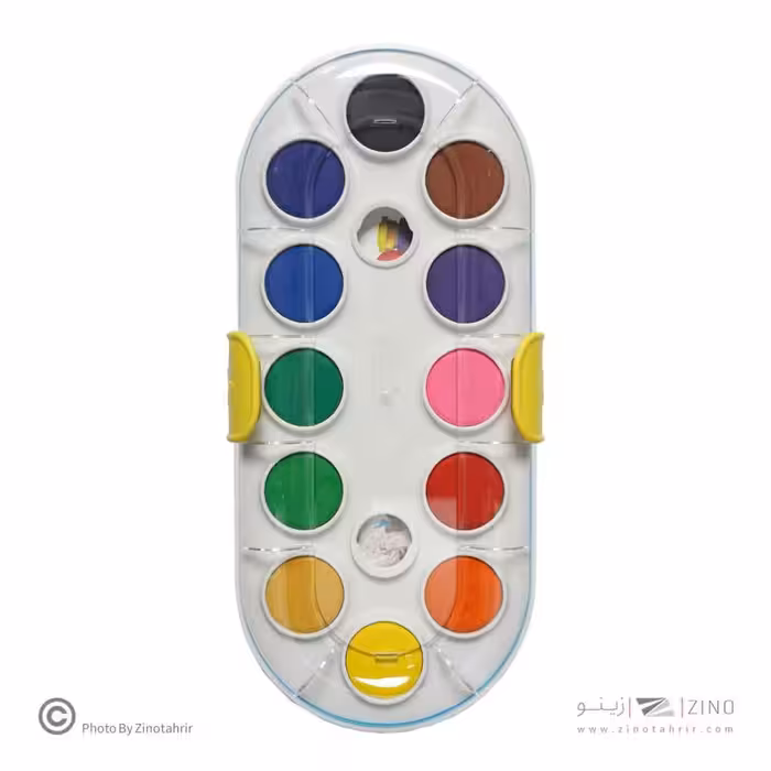 آبرنگ12رنگ حرفه ای / آرتیست بیضی اسکول فنز کد92421