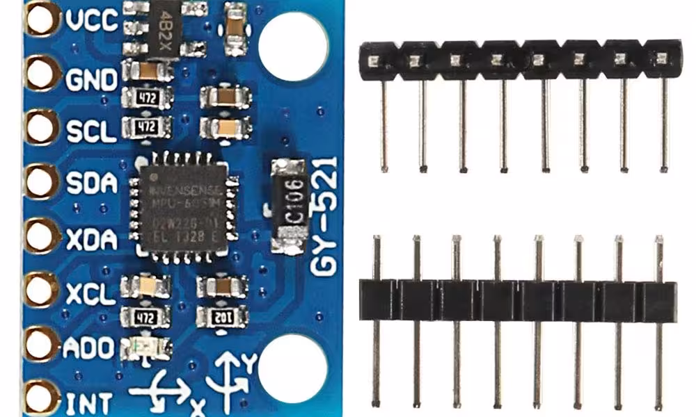 ماژول ژیروسکوپ GY521- شتاب سنج 3 محوره , MPU6050