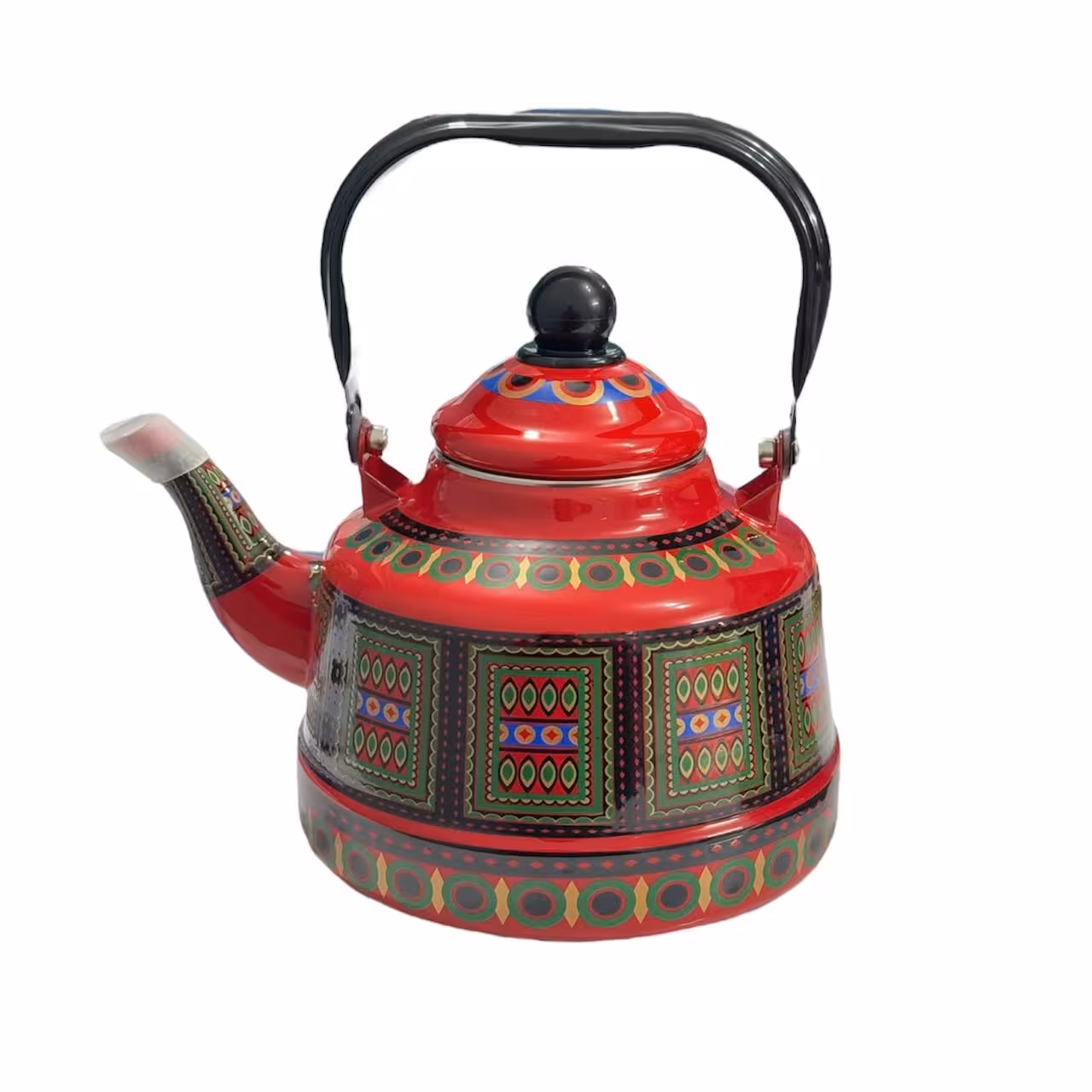 کتری لعابی مراکشی قرمز