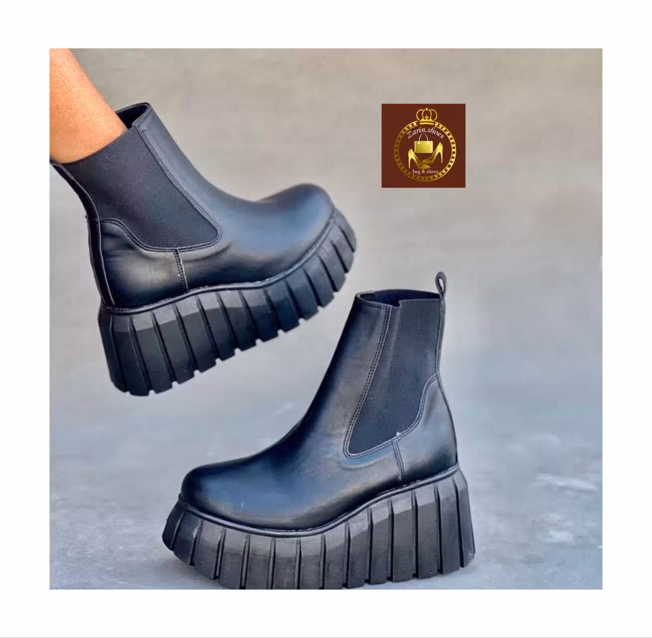 نیم بوت لژدار طبی زنانه فشن بغل کش