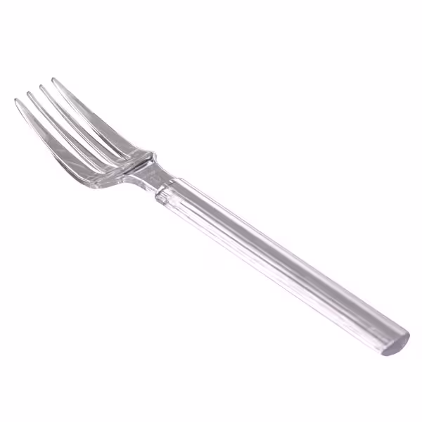 چنگال یکبارمصرف میلان طب بی رنگ بسته 20 عددی