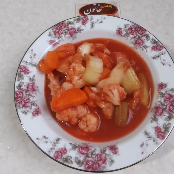 ترشی مشهدی (آب گوجه ای) 600گرم چاشنی خاتون