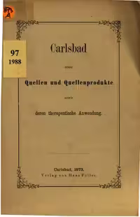 خرید و دانلود نسخه کامل کتاب Carlsbad, seine Quellen und Quellenprodukte und deren therapeutische Anwendung