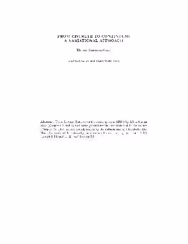 خرید و دانلود نسخه کامل کتاب From discrete to continuum: A variational approach