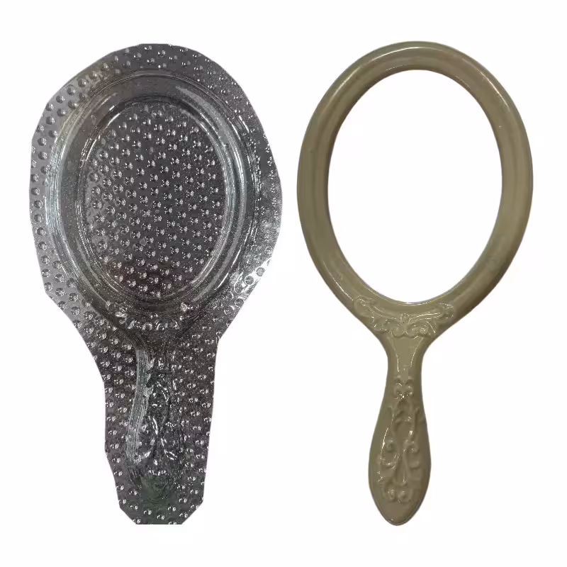 قالب طلقی آینه دستی بیضی طرحدار 15 در 31 جای آینه 10.5 در 14 سانت