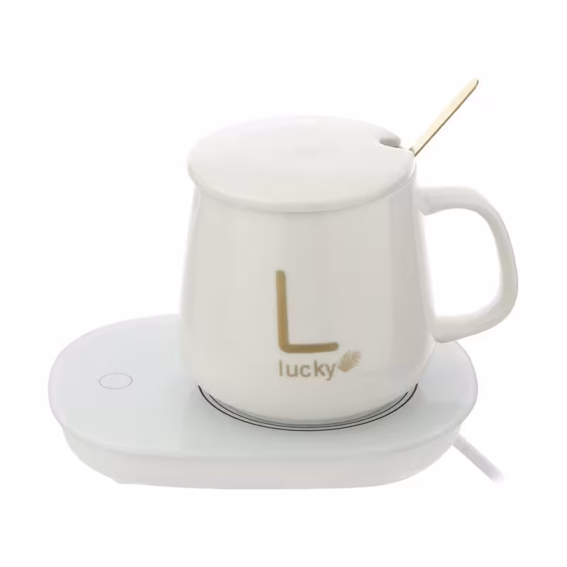 ماگ هیتردار سرامیکی لاکی رنگ سفید