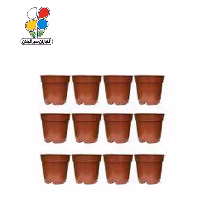 گلدان کشاورزی 6 سانتی متری بسته 12 عددی آجری