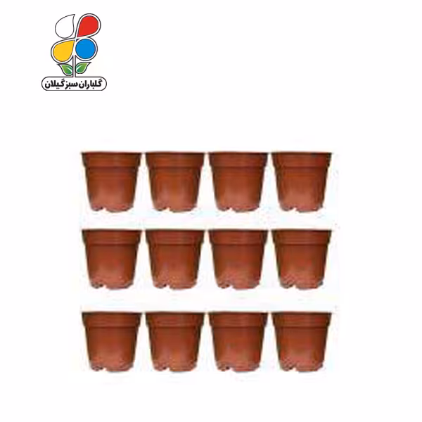 گلدان کشاورزی 6 سانتی متری بسته 12 عددی آجری