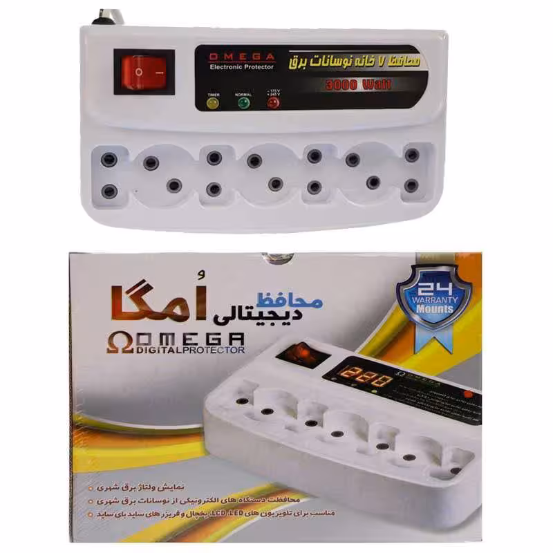محافظ برق 7 خانه امگا سیم بلند