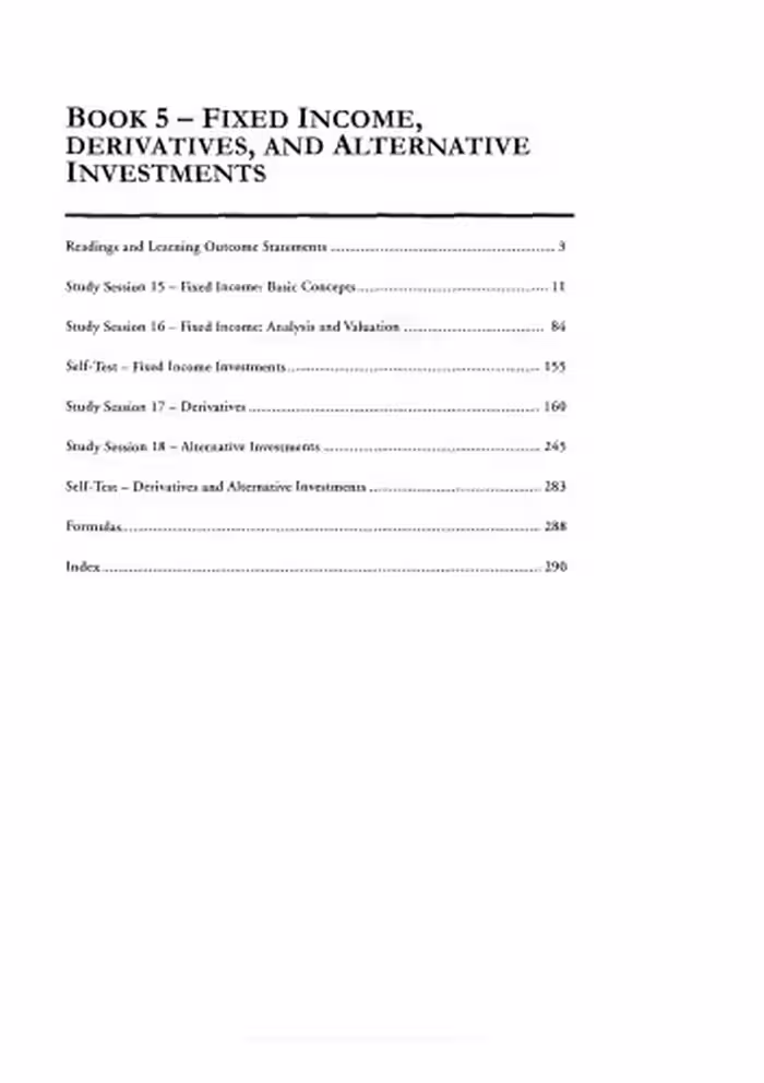 خرید و دانلود نسخه کامل کتاب SchweserNotes. 2011 CFA exam. Level 1 Book 5 Fixed Income, Derivatives and Alternative Investments