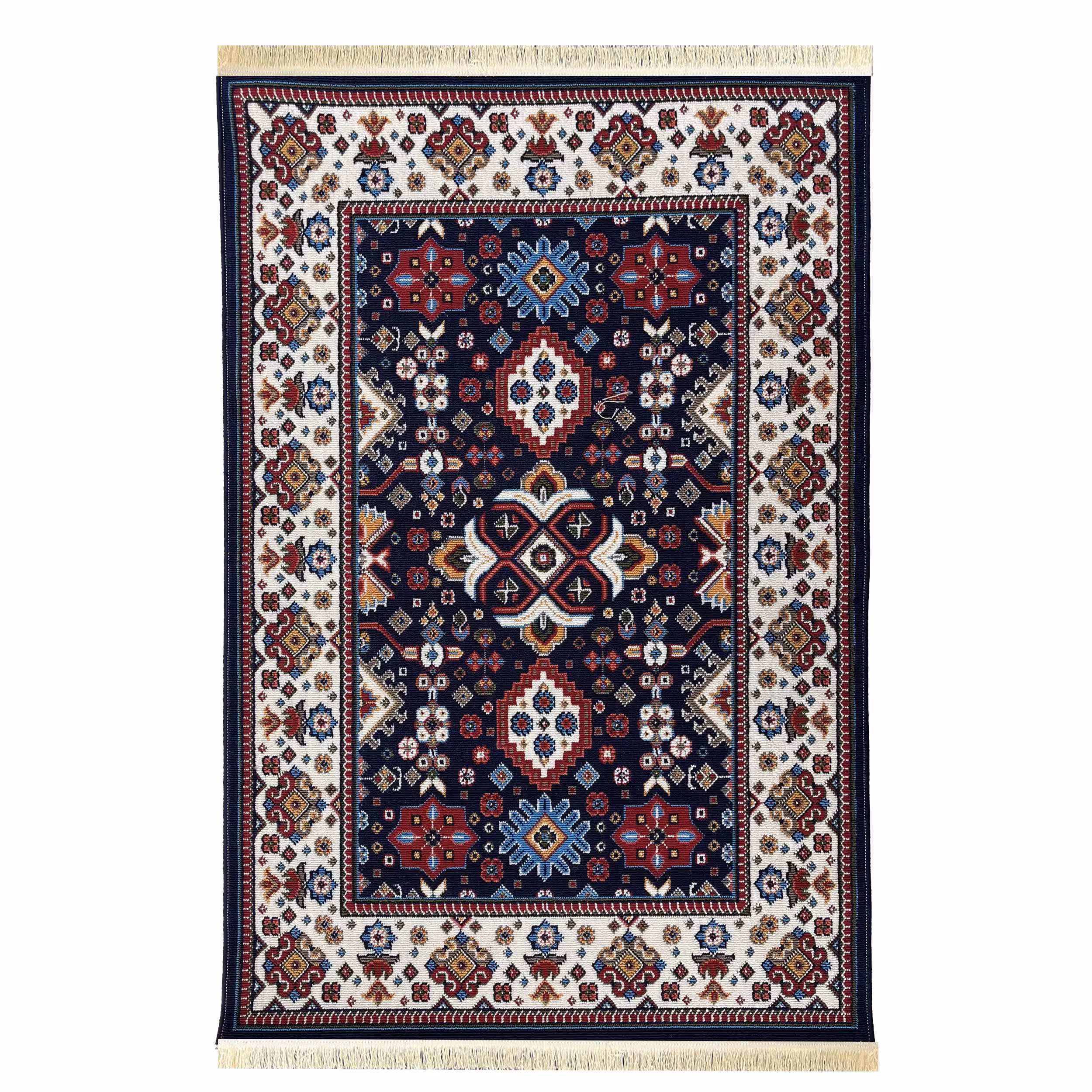 گلیم ماشینی یک و نیم متری  (1.5-1) -  طرح سورن -  فرش و گلیم جزیره