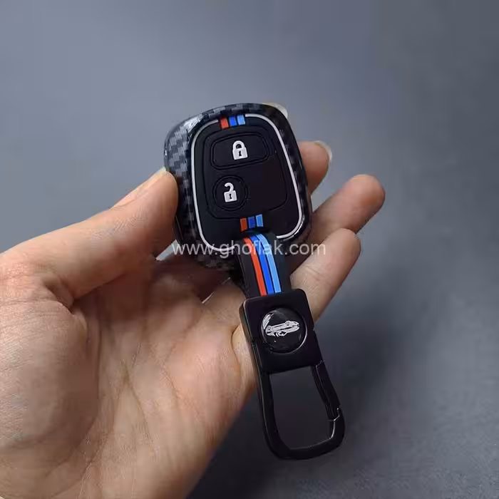 کاور ریموت پژو 206 – رانا – 207 – پارس مدل بالا دور فلزی طرح کربن