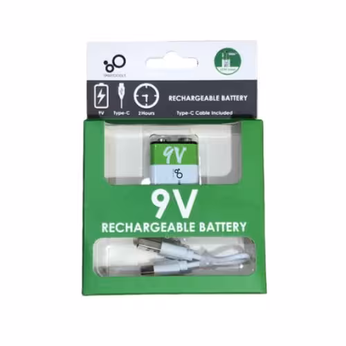 باتری کتابی 9 ولت شارژی دارای شارژر داخلی 650mAh