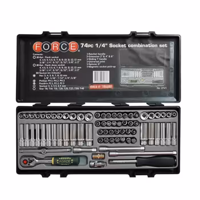 جعبه بکس فورس 74 پارچه 1/4 اینچ مدل 2741