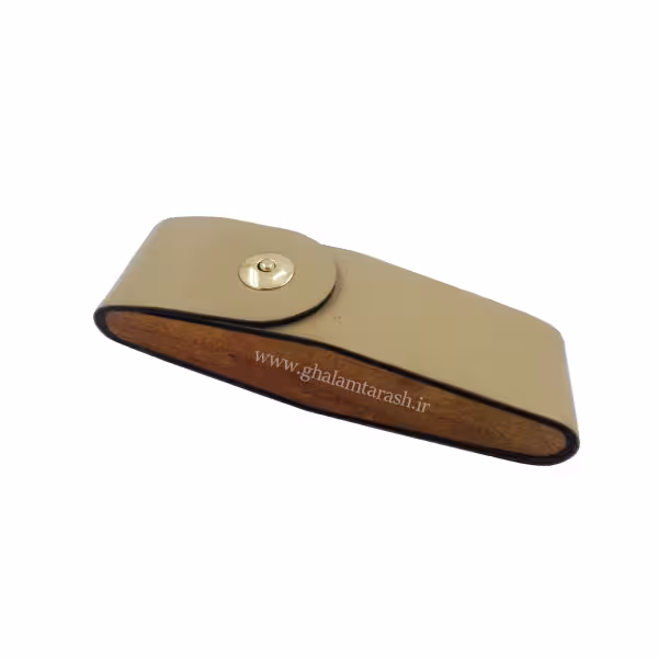 کیف قلمتراش چرمی و چوبی (چرم مصنوعی)
