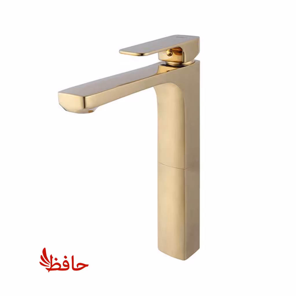 شیر روشویی پایه بلند راسان مدل گارنت طلایی