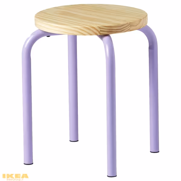 چهارپایه یاسی چوب کاج مدل DOMSTEN | برند ایکیا | ارسال 15 الی 20 روز کاری