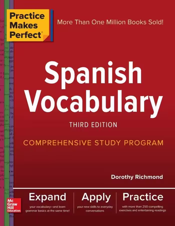 کتاب لغات اسپانیایی Practice Makes Perfect Spanish Vocabulary Third Edition اسپنیش وکبیولری