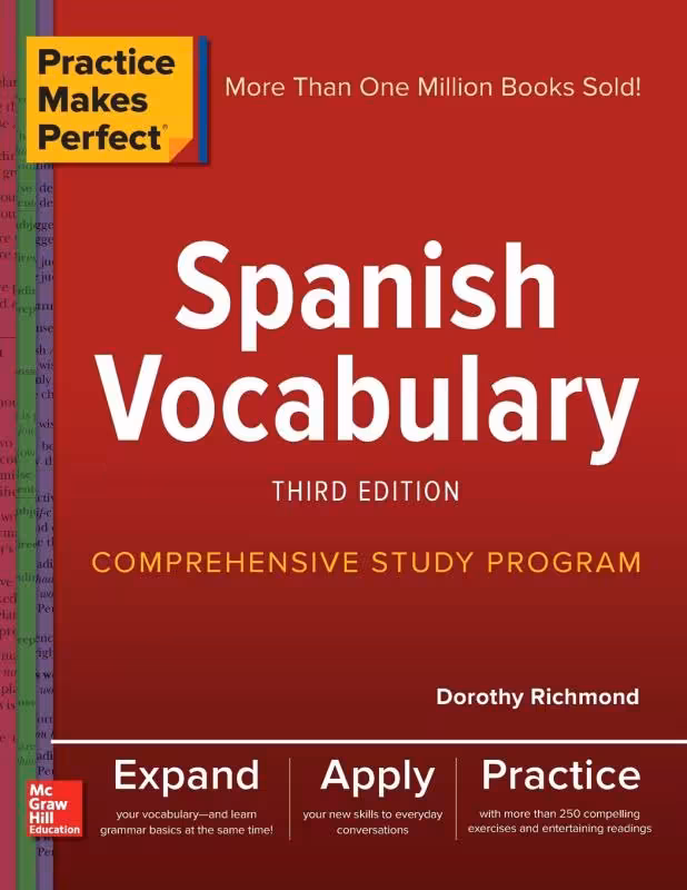 کتاب لغات اسپانیایی Practice Makes Perfect Spanish Vocabulary Third Edition اسپنیش وکبیولری