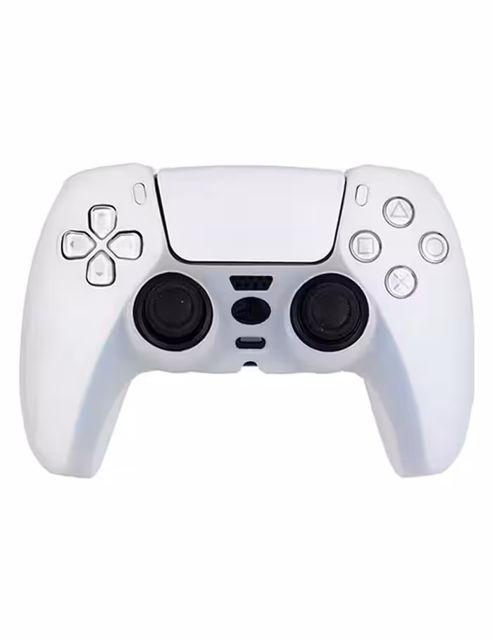 روکش محافظ سه بعدی ضد لغزش دسته PS5 سفید شفاف