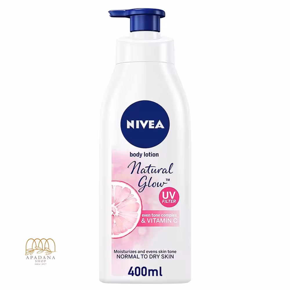 لوسیون بدن پمپی نیوآ مدل Natural Glow حجم 400 میل