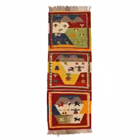 گلیم گبه دستبافت یک متری مدل عروسکی کد 4030703