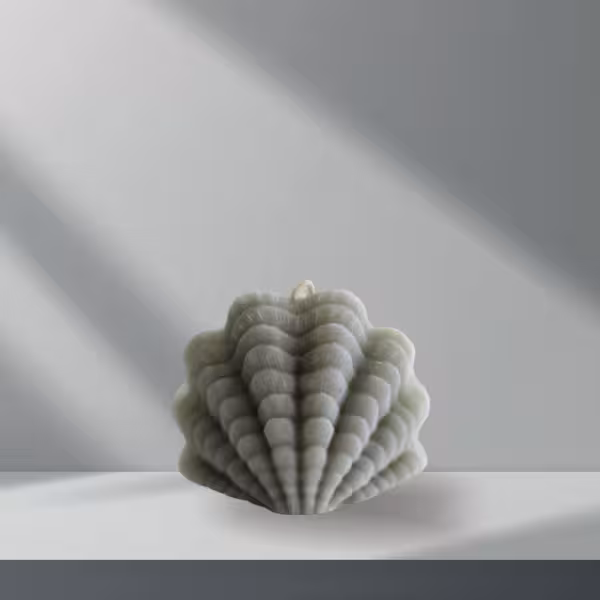 شمع دکوری صدف سبز
