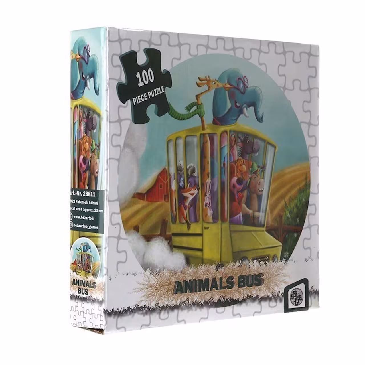 پازل هزارتو 100 تکه اتوبوس حیوانات