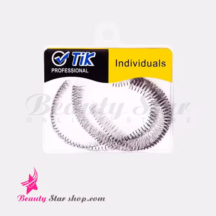 مژه ریسه ای (5 ریسه ای) موی طبیعی تیک سایز 10 میل