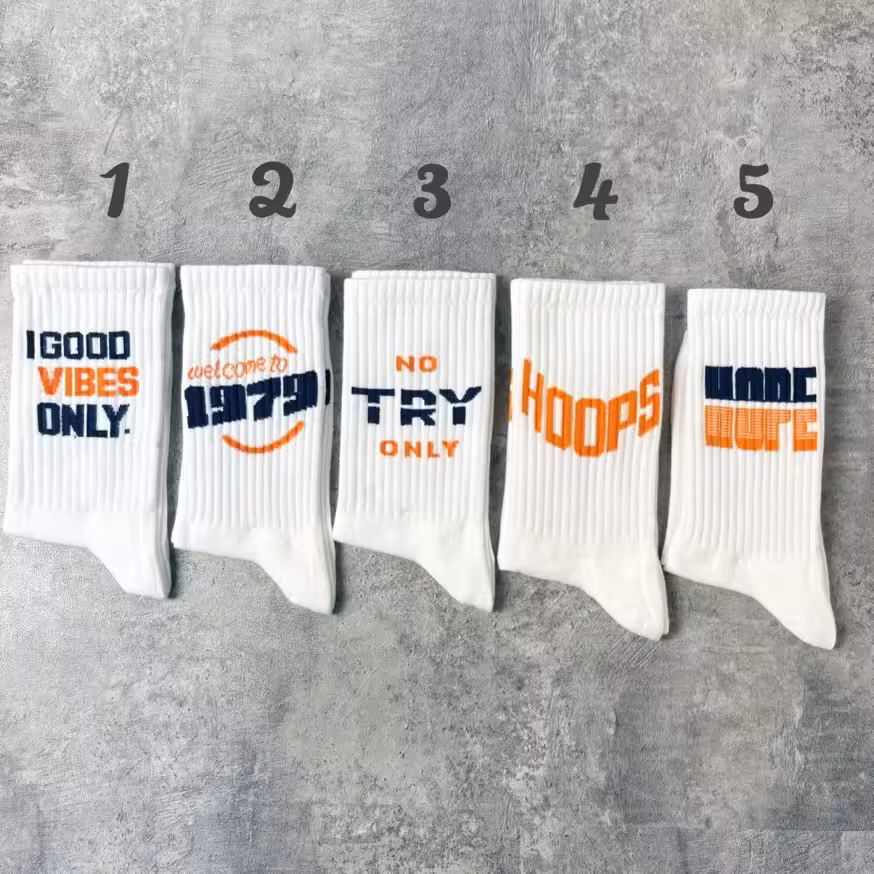 جوراب ساقدار الیت نوشته دار سری Good Vibes