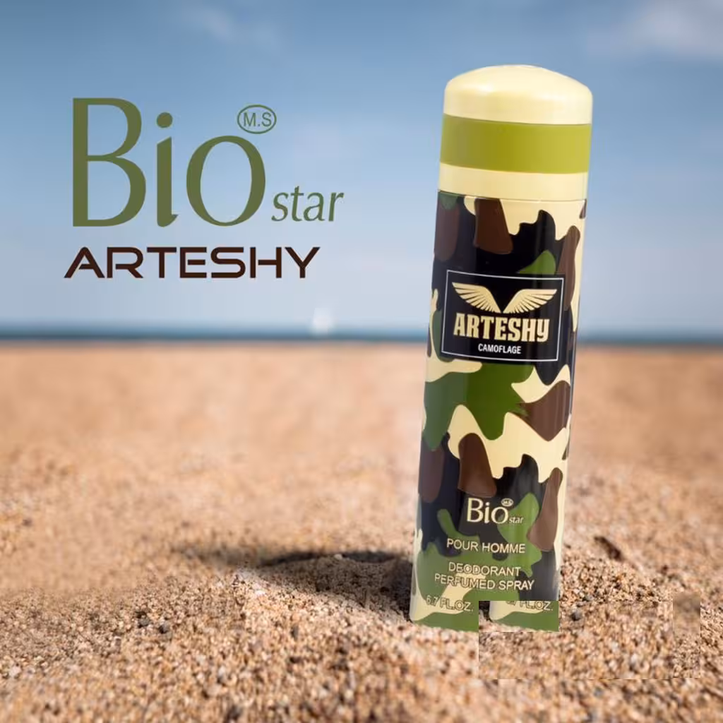 اسپری بدن بیو استار رایحه ارتشی Arteshy حجم 200 میلی لیتر