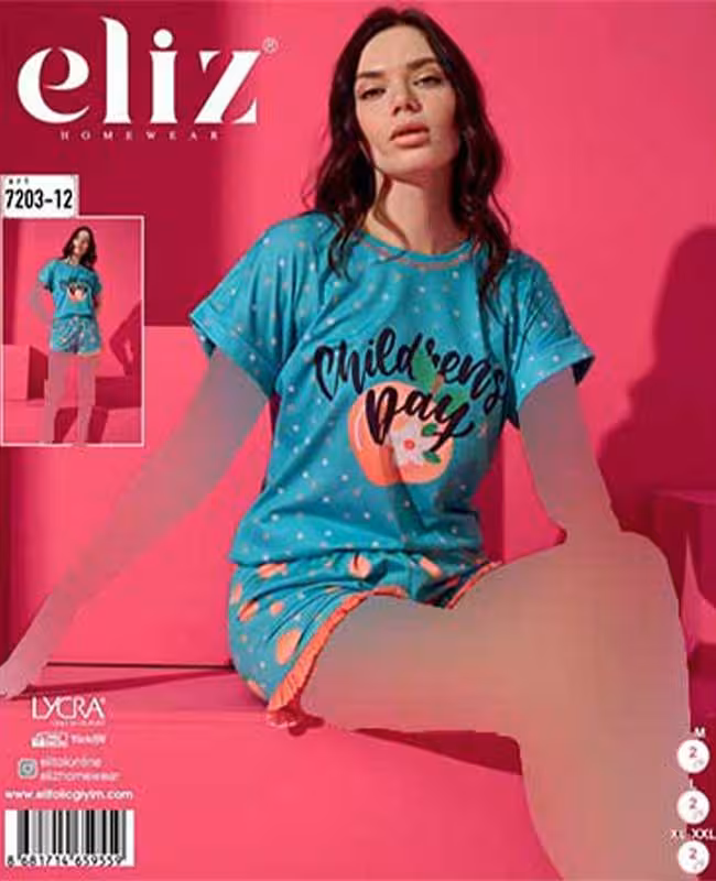 تاپ و شورتک زنانه کد 12-7203