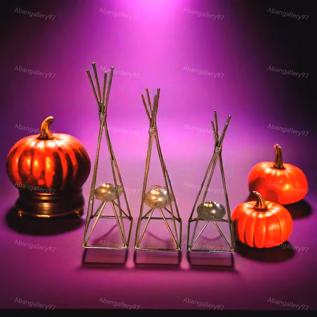 جا شمعی 3 تایی فانتزی