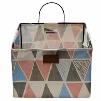 آگنس باکس فلزی آویز ذوزنقه 15*30 طرح مثلثی رنگی