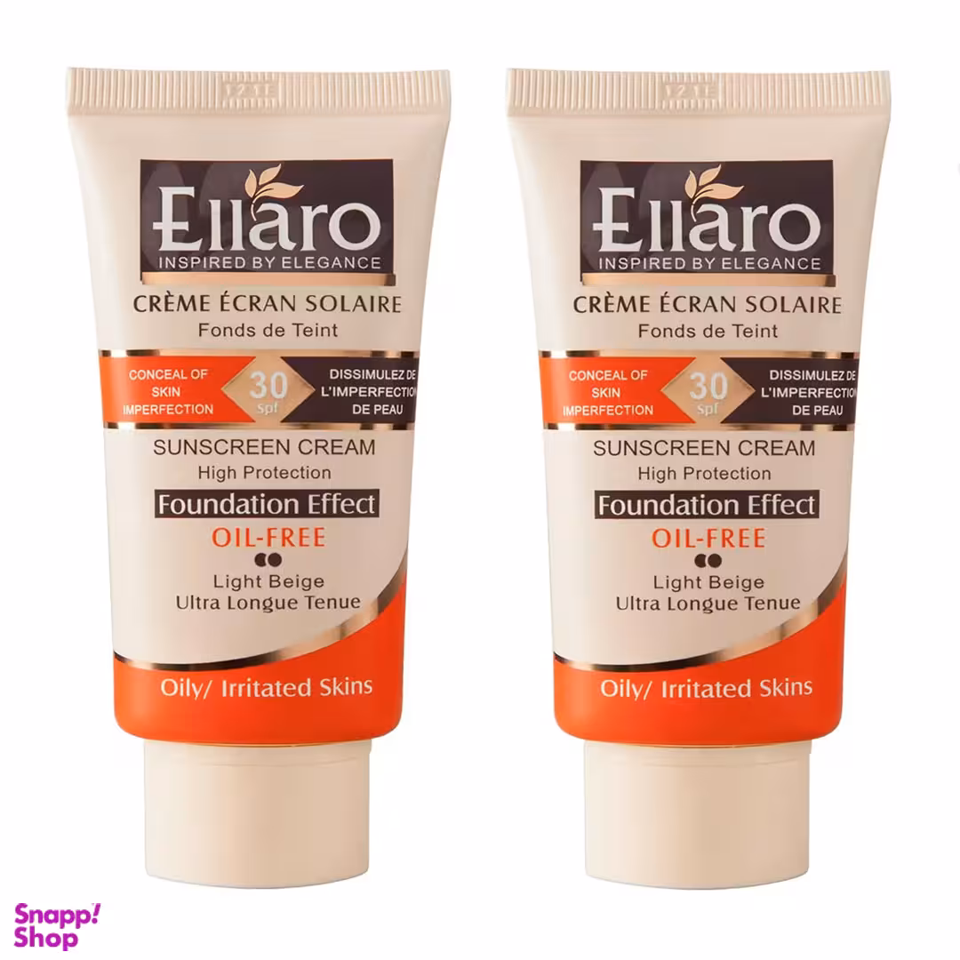 کرم ضد آفتاب الارو سری Foundation Effect مدل High Protection رنگ بژ روشن مجموعه 2 عددی