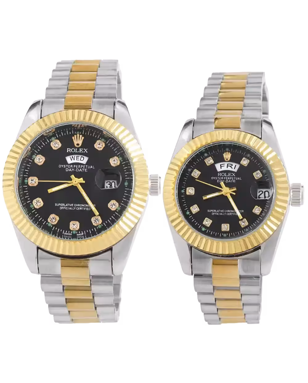 ست ساعت مچی رولکس ROLEX طرح DAY DATE مدل 2086