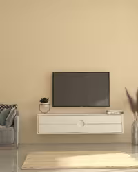 شلف دیواری تلویزیون مدل W.B0013، رنگ سفید با روکش ضد خش