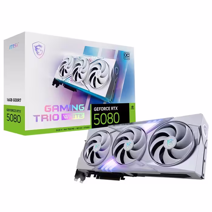 کارت گرافیک ام اس آی MSI RTX 5080 TRIO 16GB OC WHITE